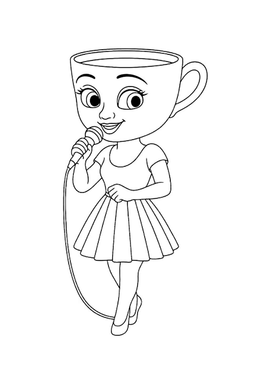 Ballerina Cappuccina para colorir
