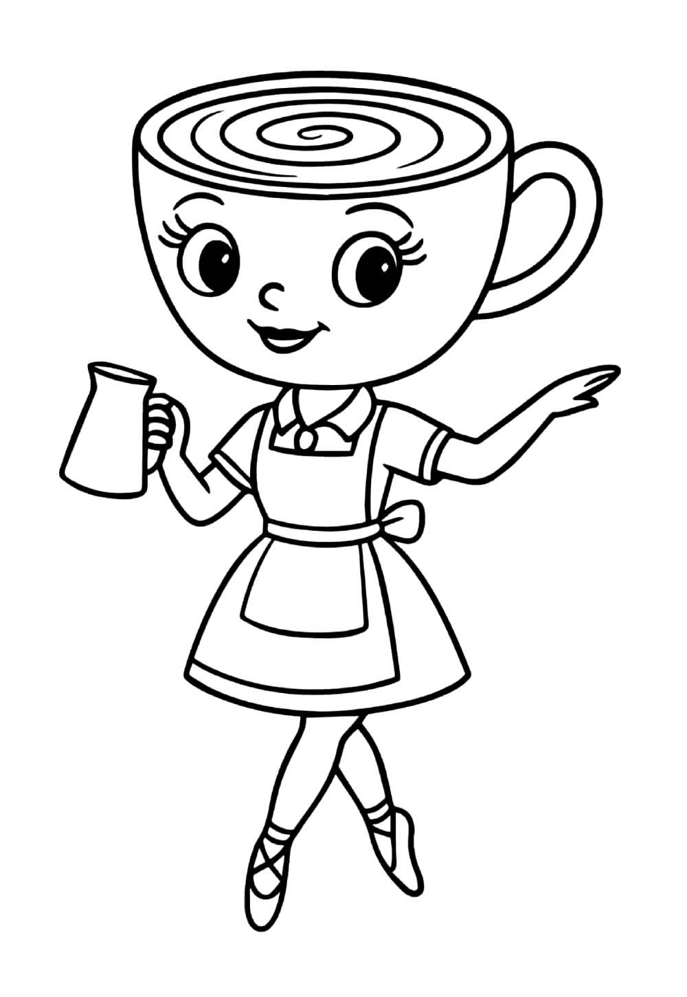 Ballerina Cappuccina para colorir