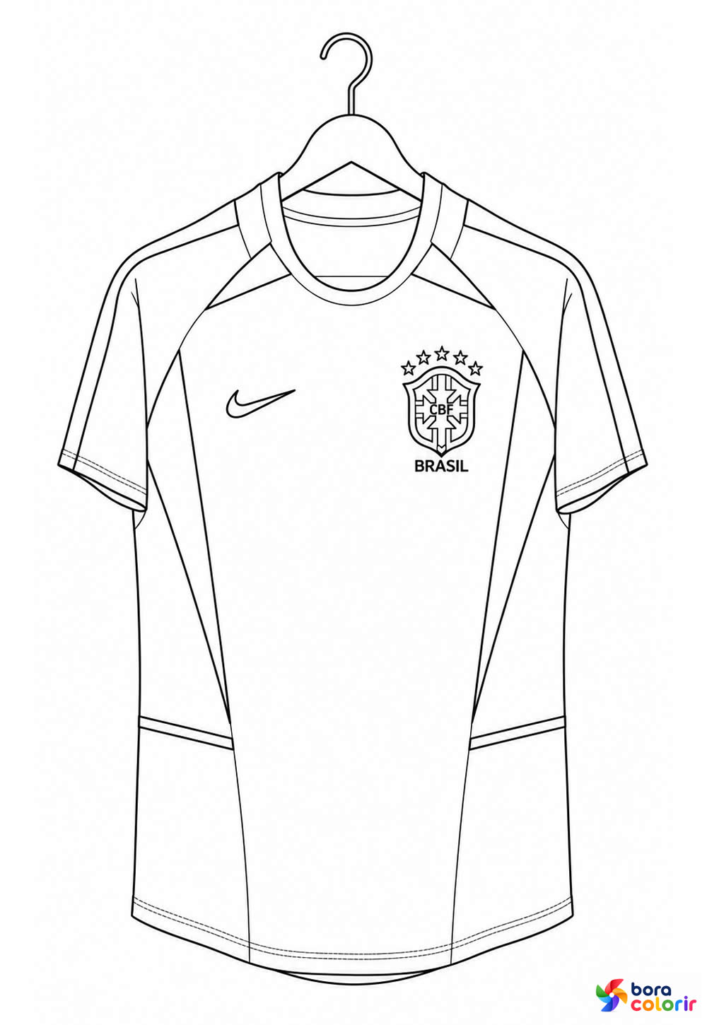 Desenhos da Camisa da Seleção Brasileira para colorir