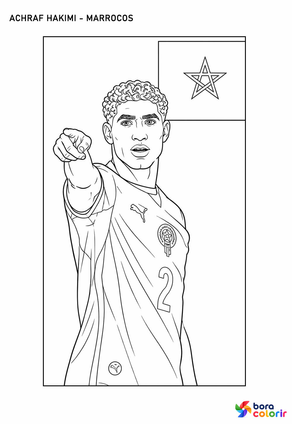 Desenho de Hakimi - Copa do Mundo 2026