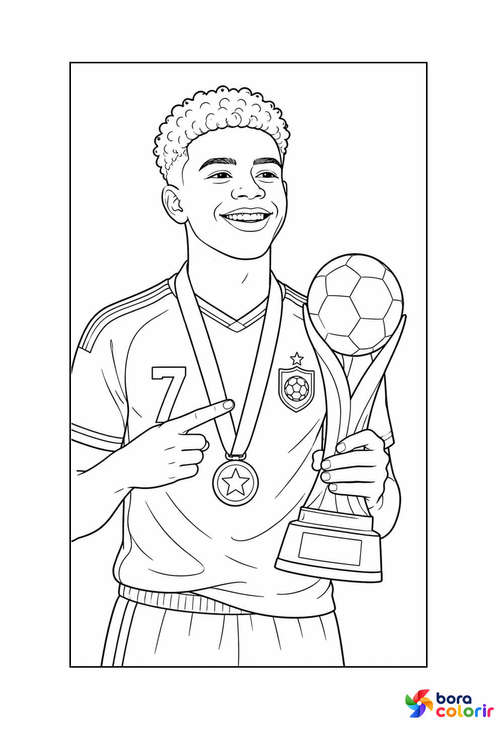 Desenho da Copa do Mundo 2026 para colorir