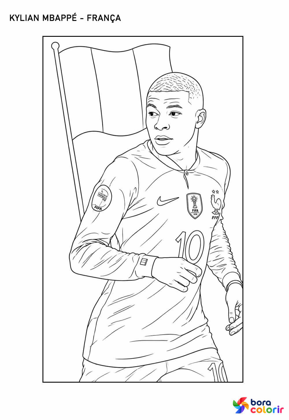 Desenho de Mbappé - Copa do Mundo 2026