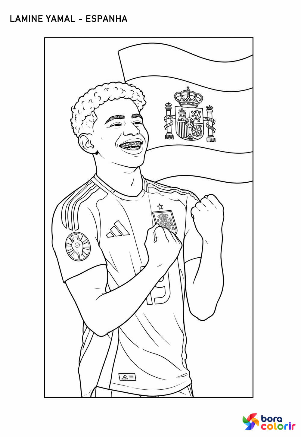 Desenho de Lamine Yamal - Copa do Mundo 2026