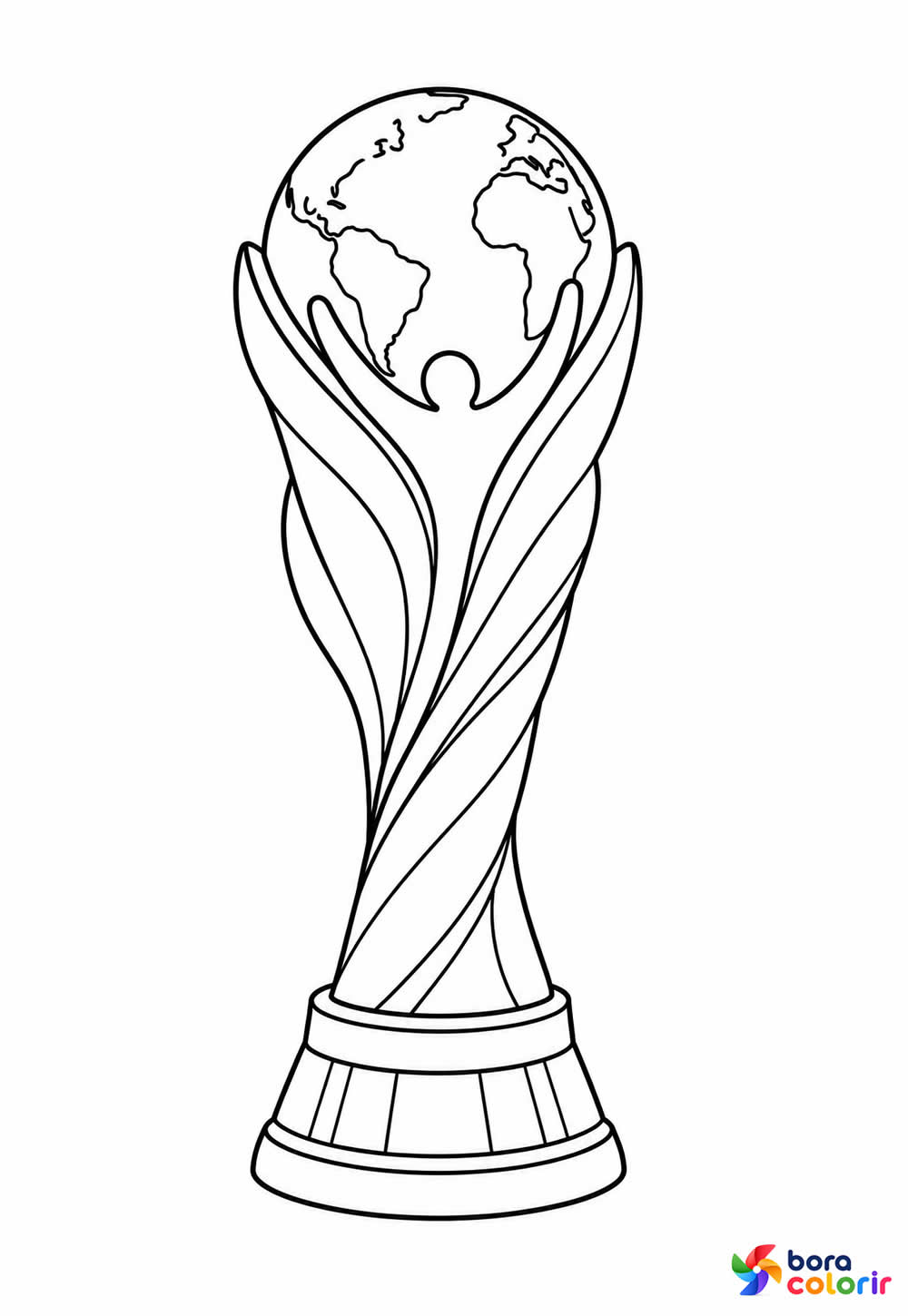Desenho da Copa do Mundo 2026 para colorir