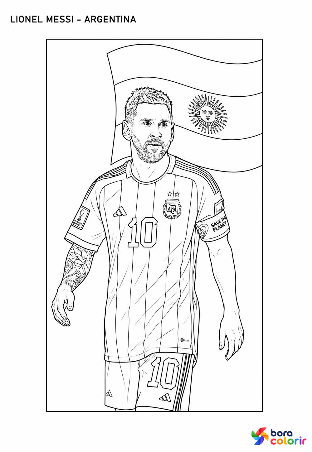 Desenho de Messi - Copa do Mundo 2026