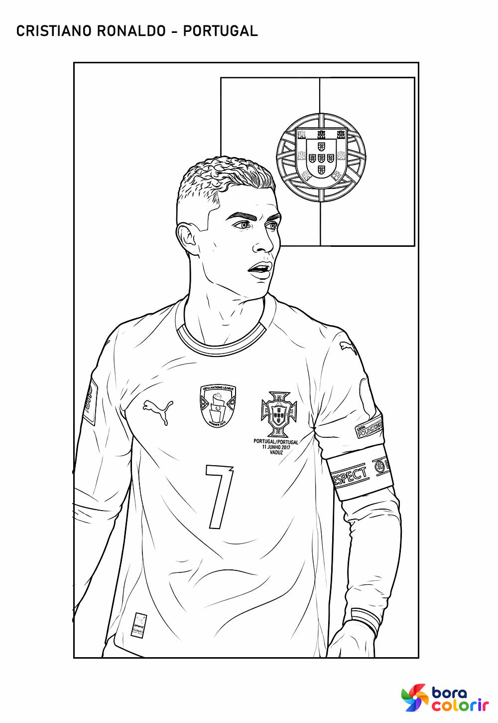 Desenho de Cristiano Ronaldo - Copa do Mundo 2026