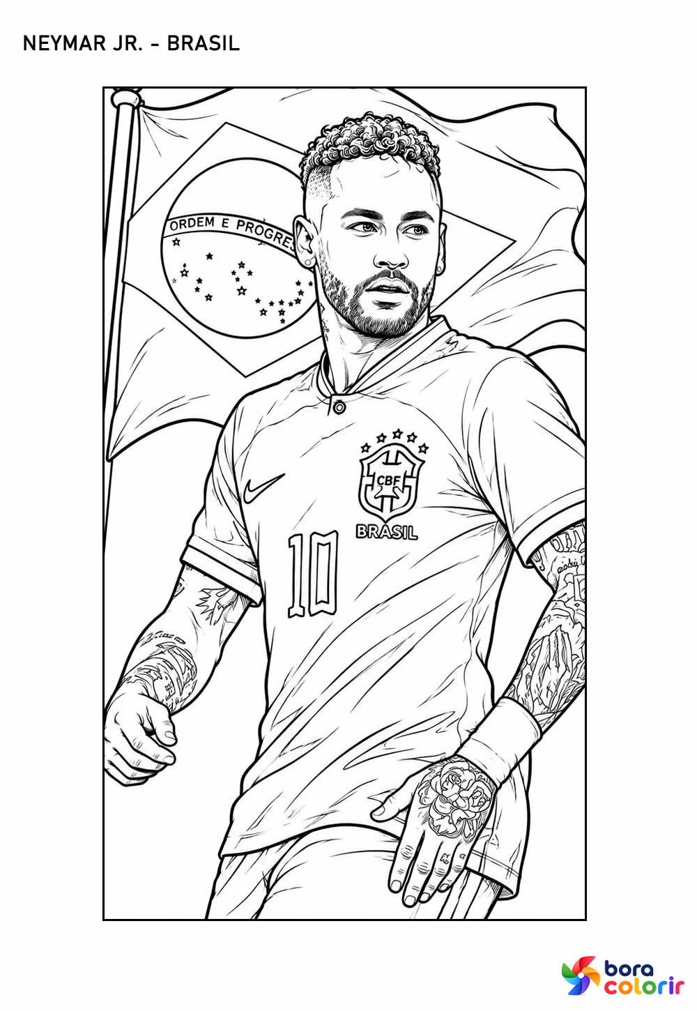 Desenho de Neymar - Copa do Mundo 2026