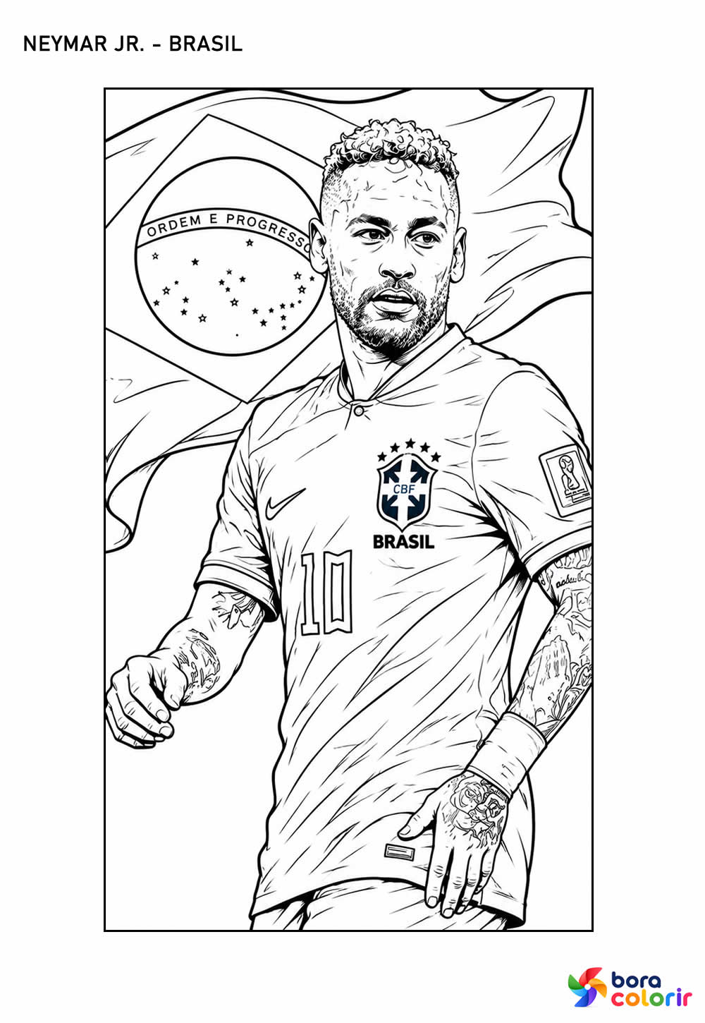 Desenho de Neymar - Copa do Mundo 2026