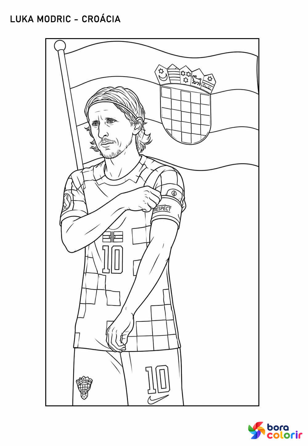 Desenho de Modric - Copa do Mundo 2026