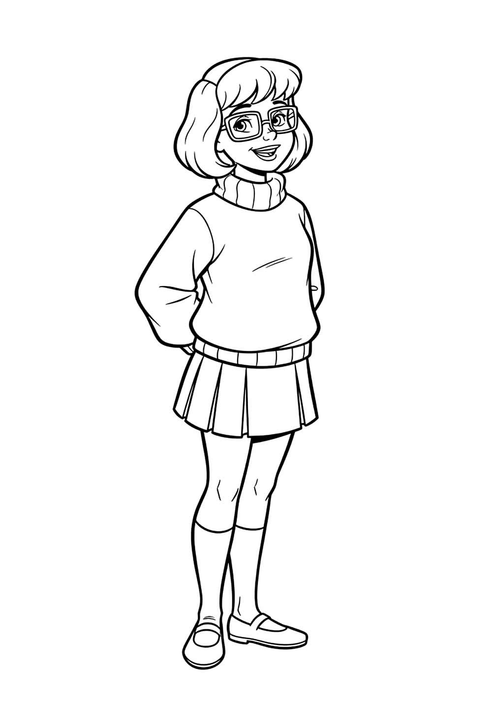 Desenho da Velma para colorir