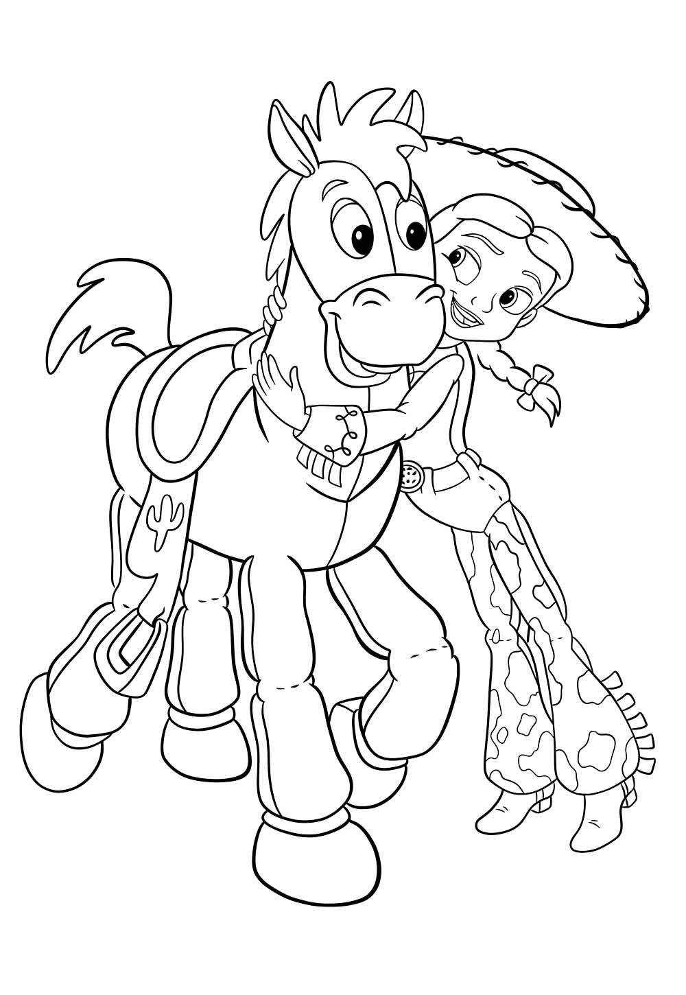 Desenho do Bala no Alvo e Jessie para colorir