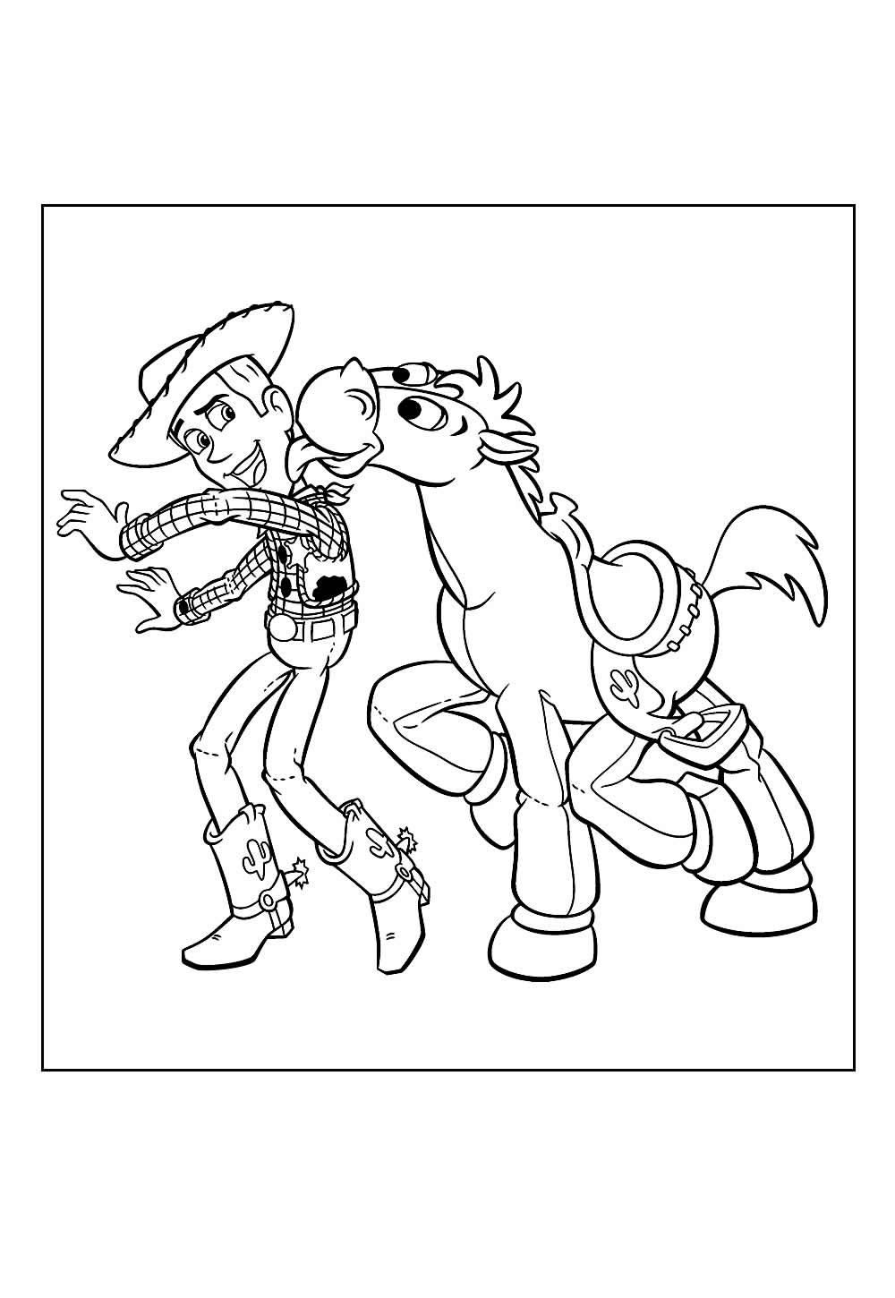Desenho do Bala no Alvo e Woody