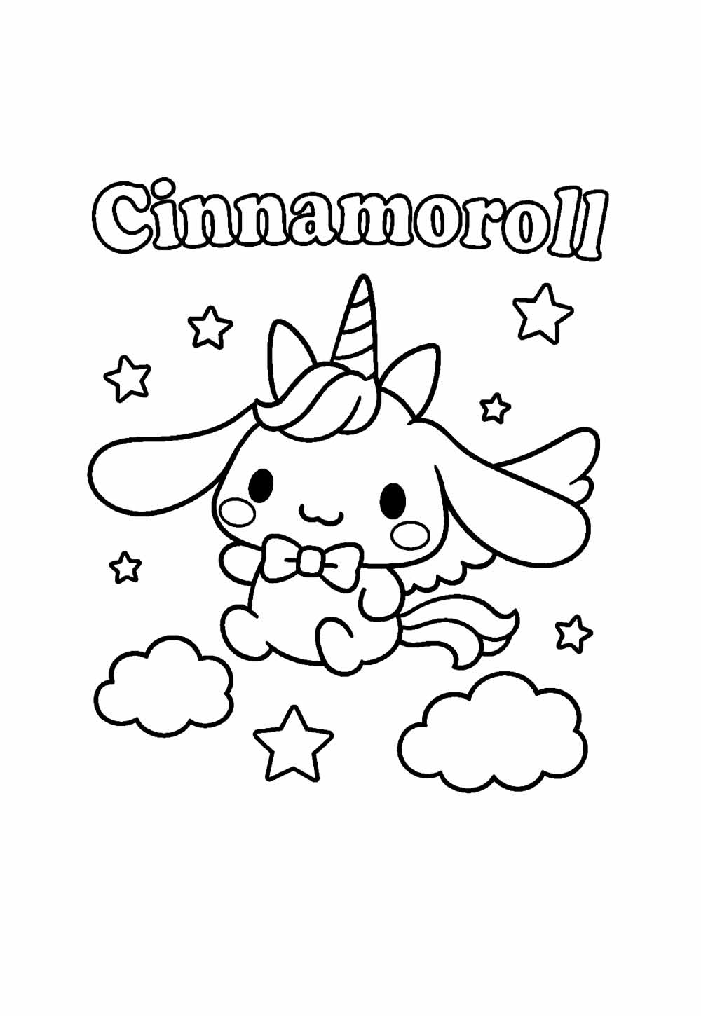 Desenho de Cinnamoroll para pintar