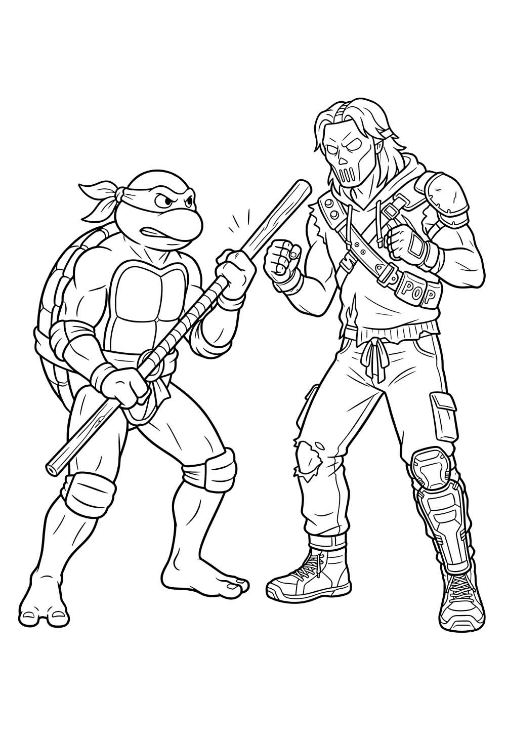 Desenho do Donatello para colorir