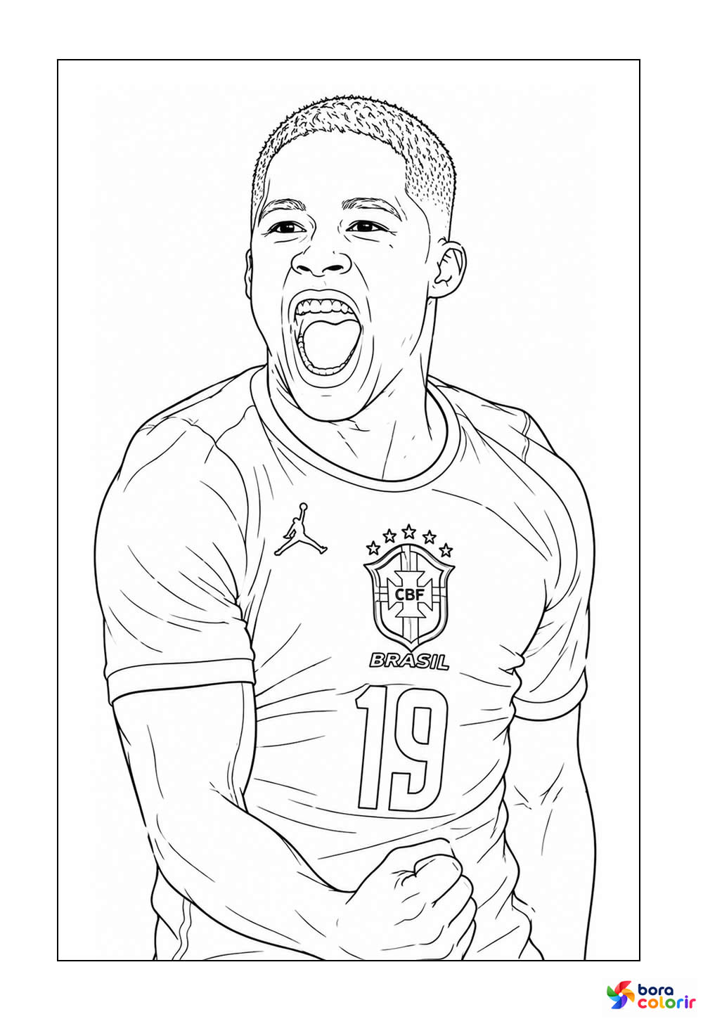 Desenho do Endrick para colorir