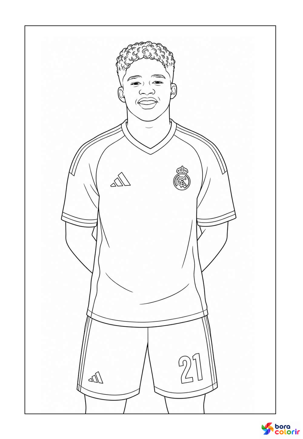 Desenho do Endrick para colorir