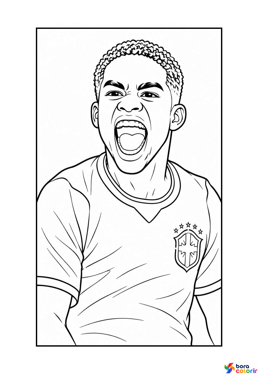 Desenho do Endrick para colorir