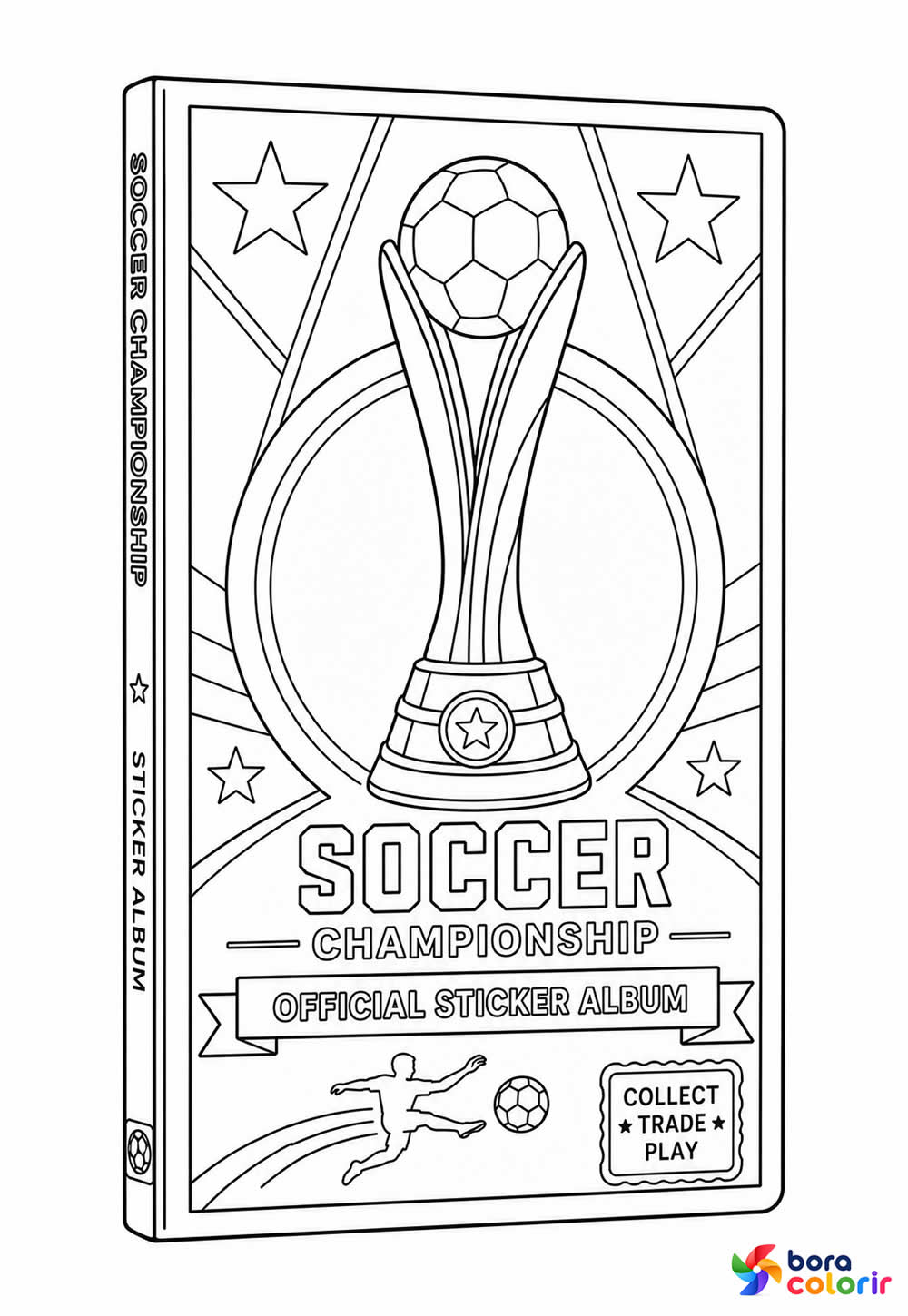Desenho do Álbum de Figurinhas da Copa do Mundo para colorir