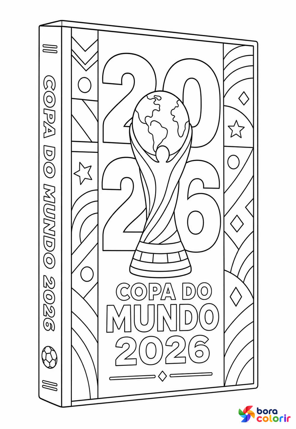 Desenho do Álbum da Copa do Mundo para colorir