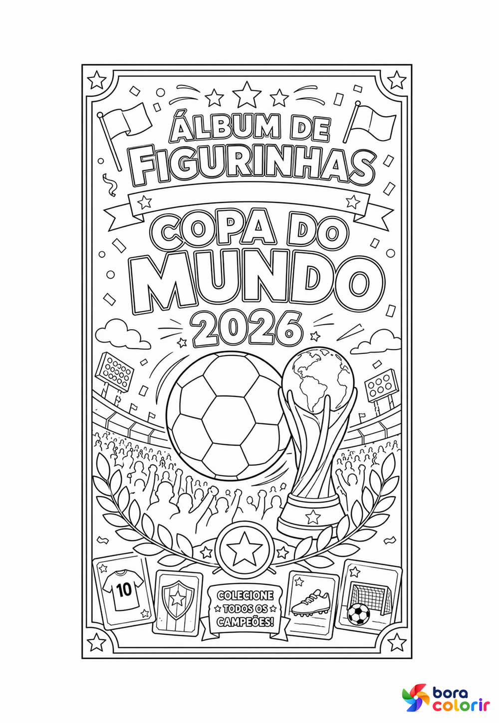 Álbum de Figurinhas para colorir