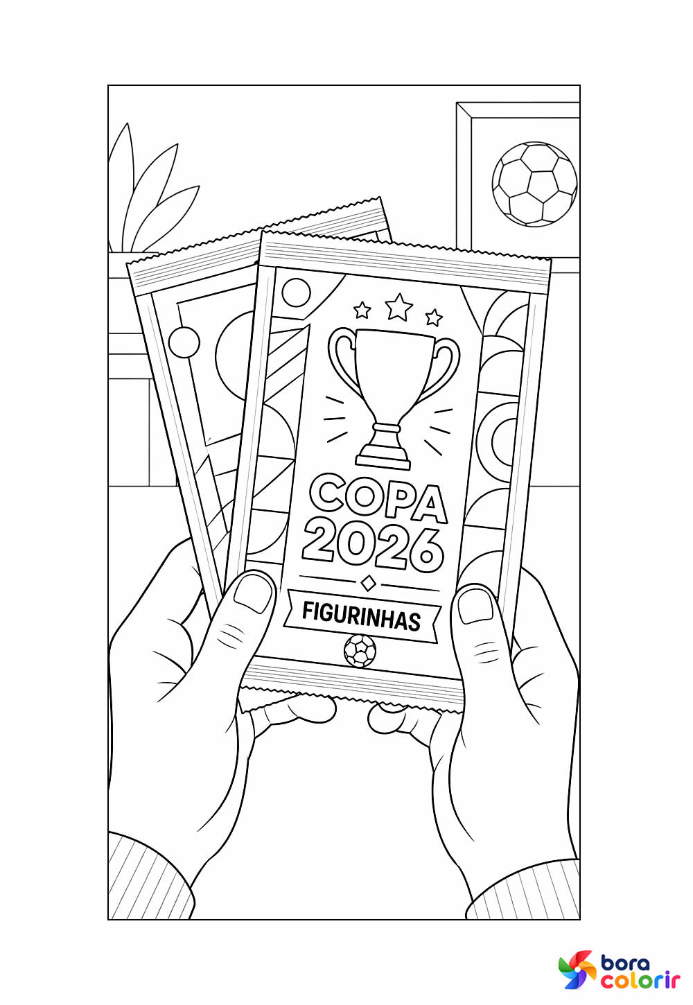 Desenho de Figurinha da Copa