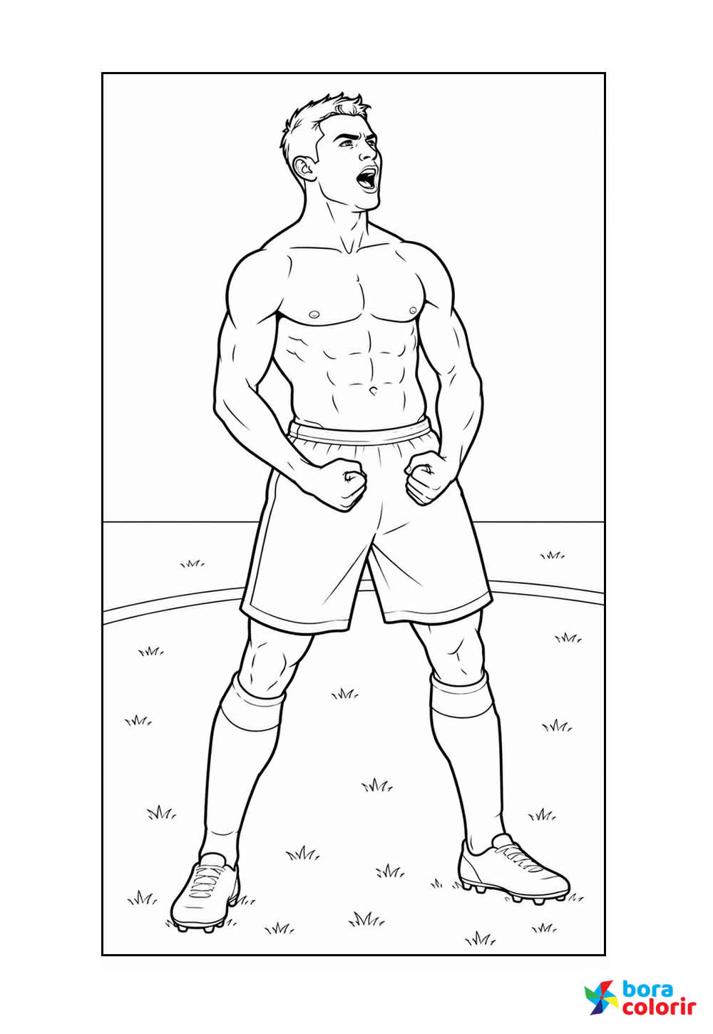 Desenho de Jogador de Futebol