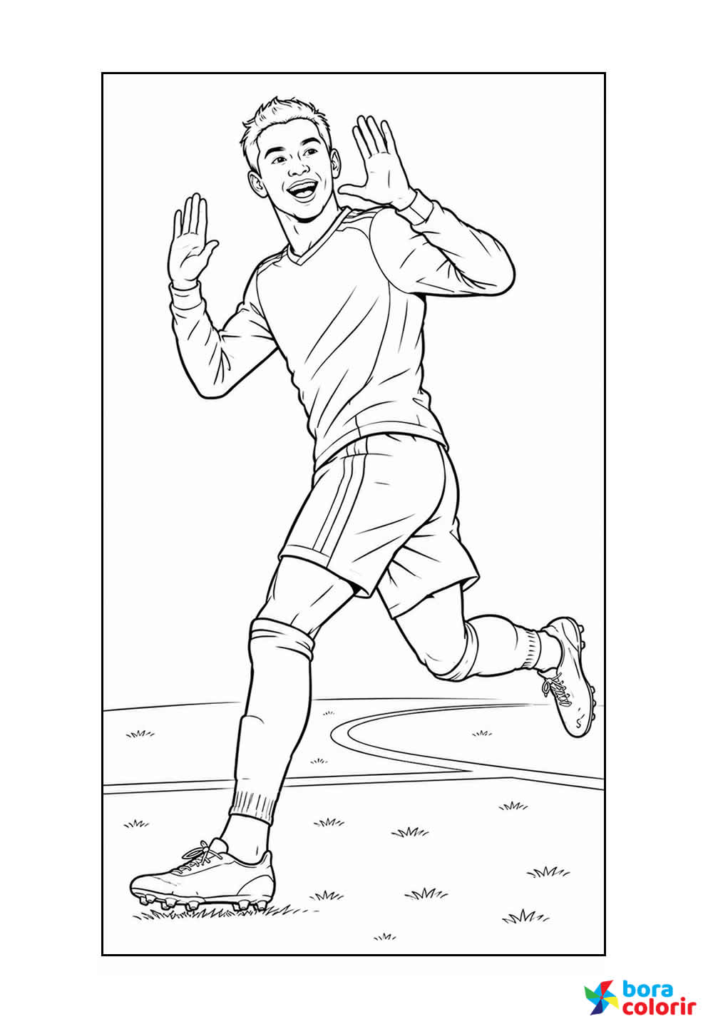 Desenho de Jogador de Futebol para colorir