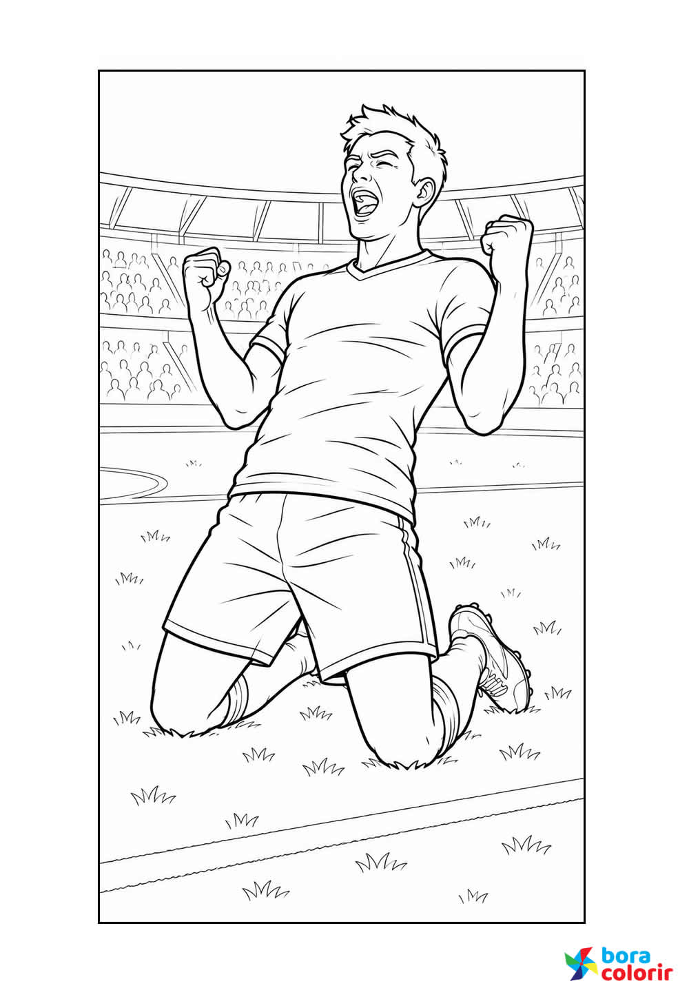 Desenho de Jogador de Futebol para pintar