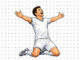 Desenhos de Jogador Comemorando Gol para colorir