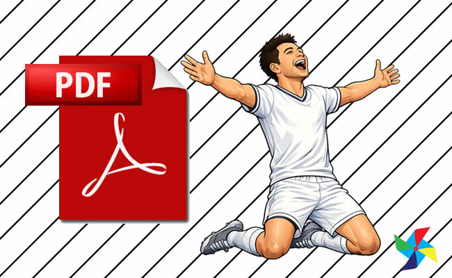 Desenhos de Jogador Comemorando Gol em PDF
