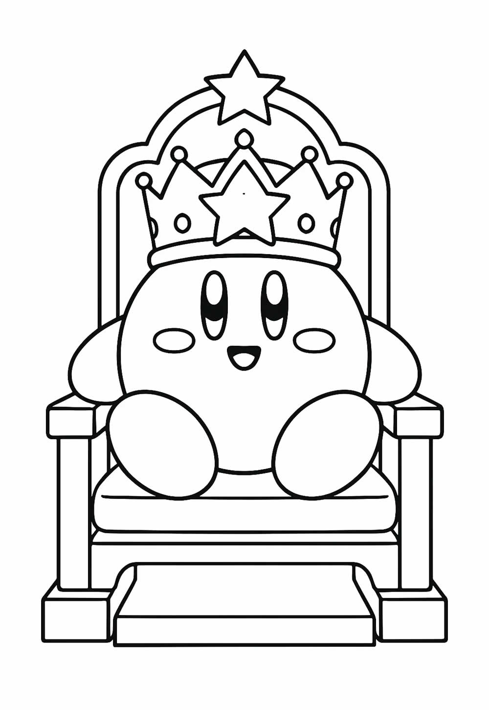 Desenho de Kirby para colorir