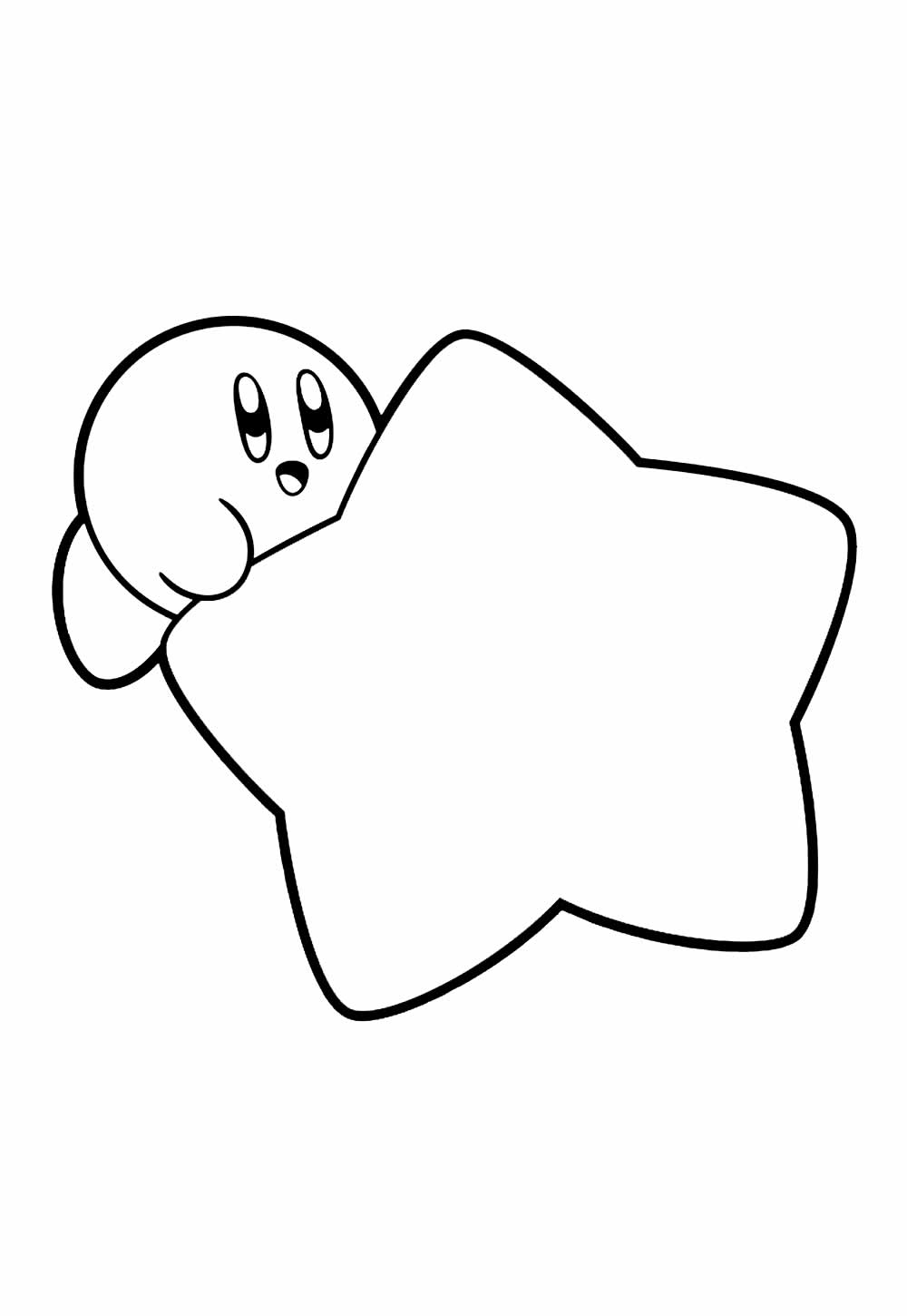 Desenho de Kirby para pintar