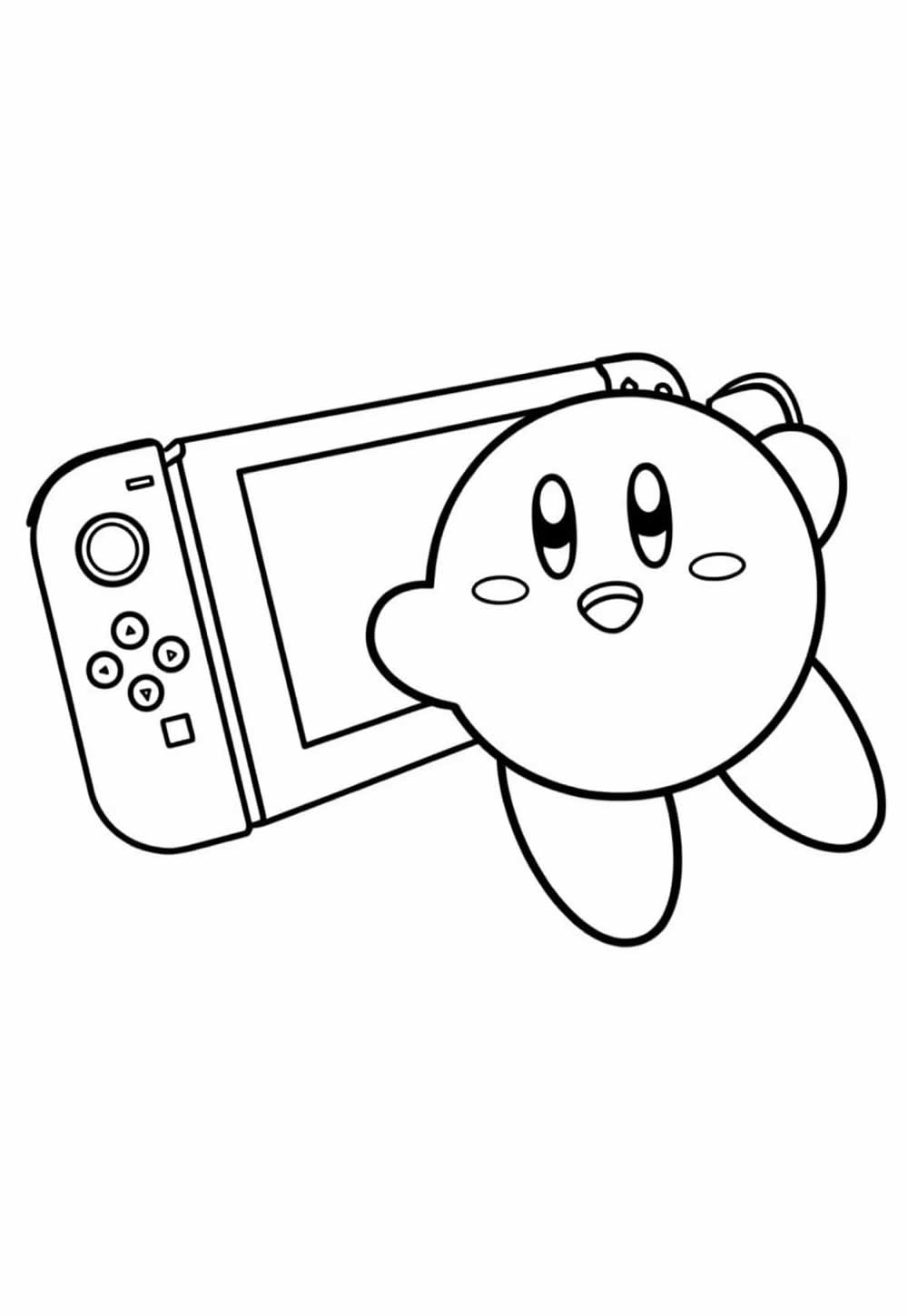 Desenho de Kirby para colorir