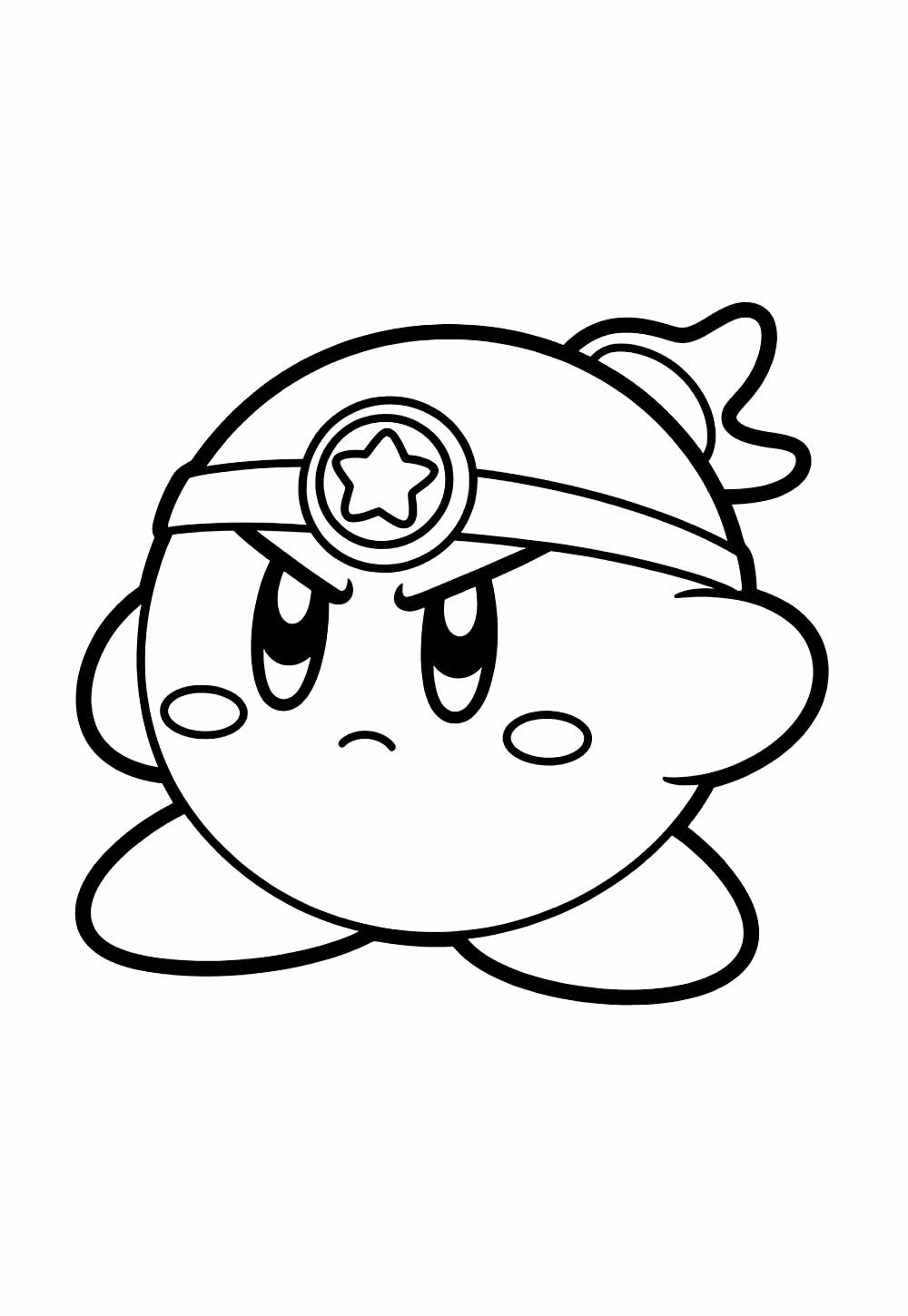 Desenho de Kirby para colorir