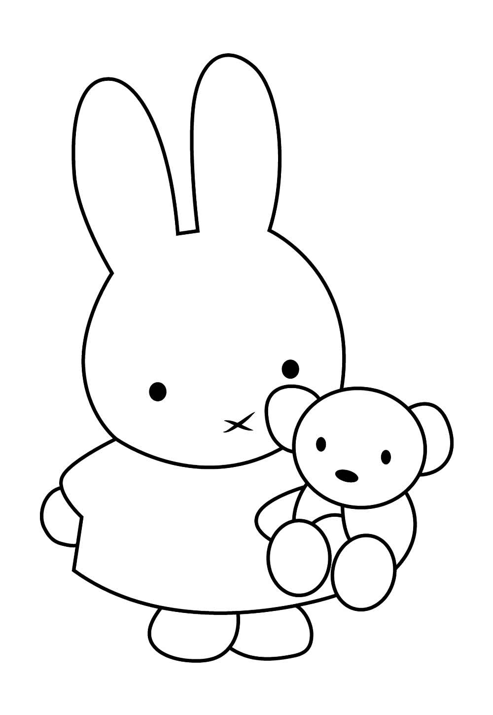 Desenho da Miffy para colorir