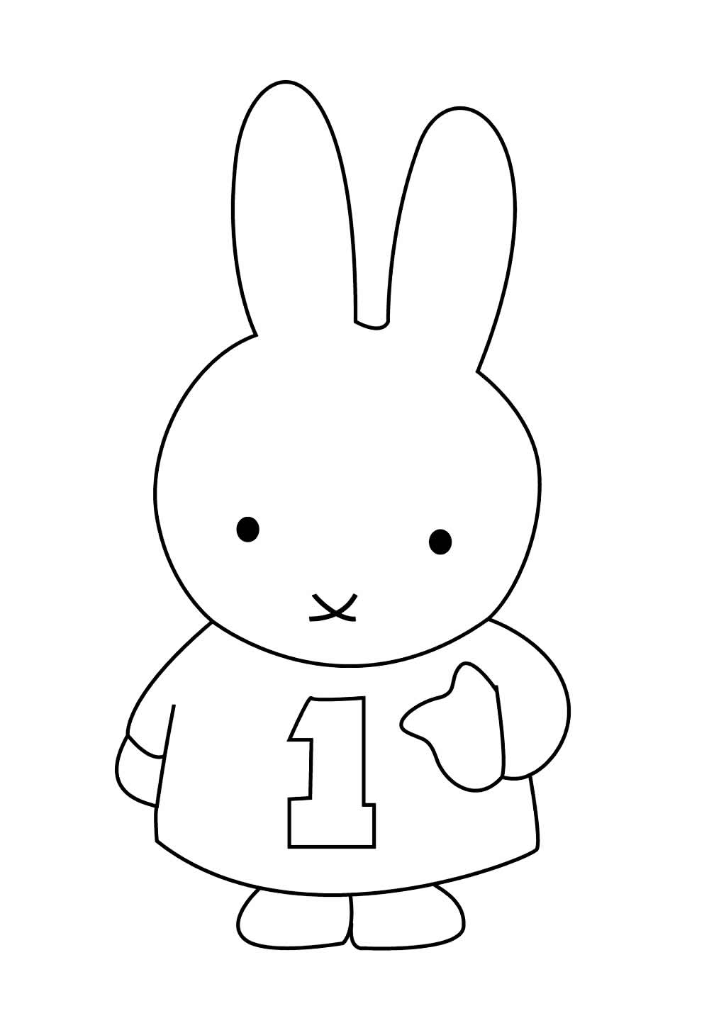 Desenho da Miffy para colorir