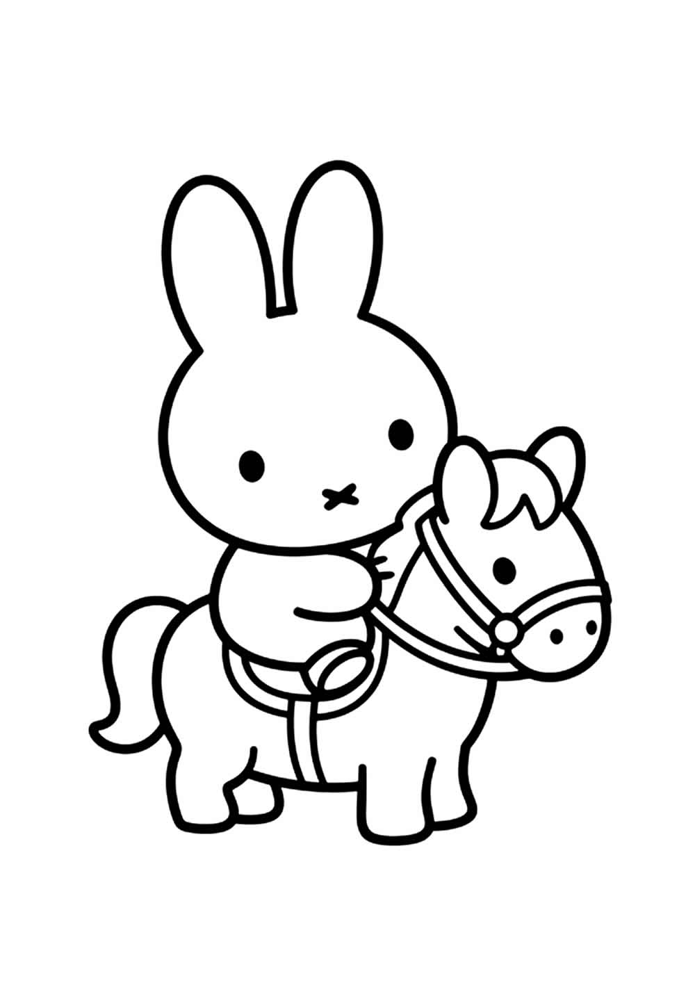 Desenho da Miffy para colorir