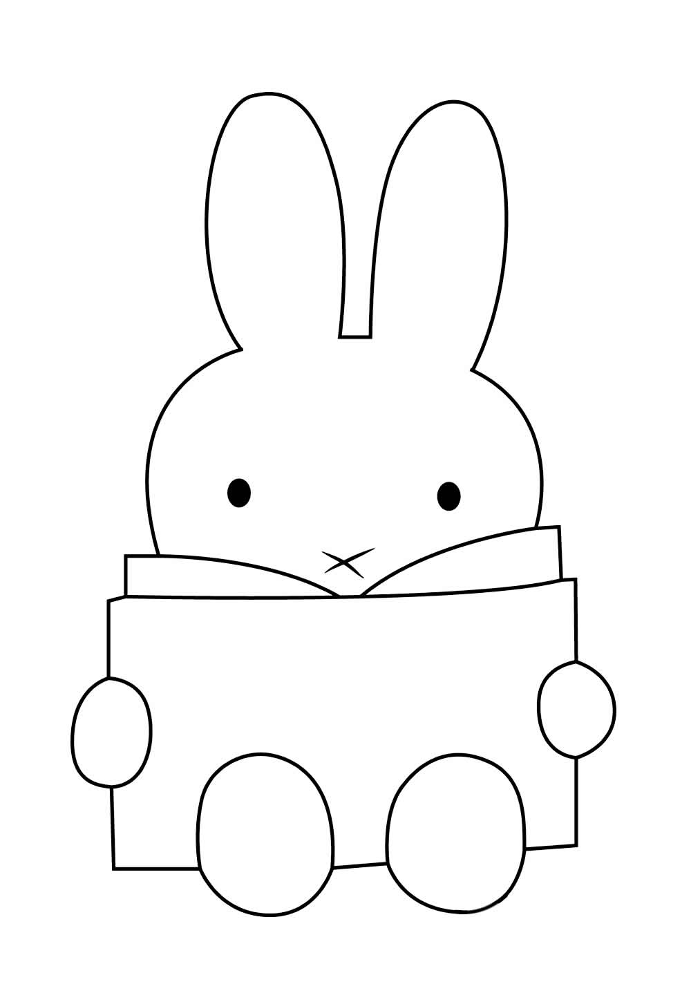Desenho da Miffy para colorir