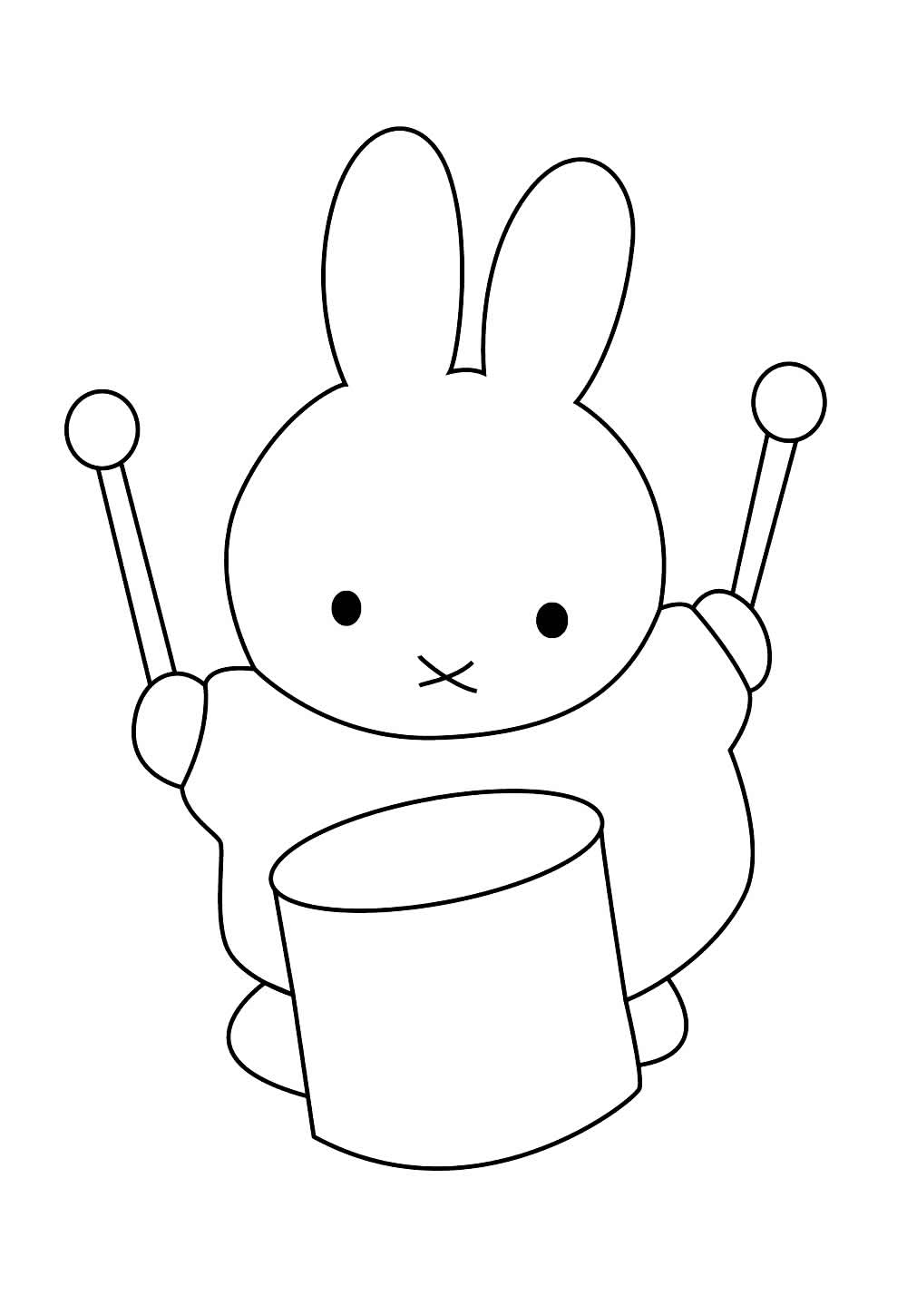 Desenho da Miffy para colorir