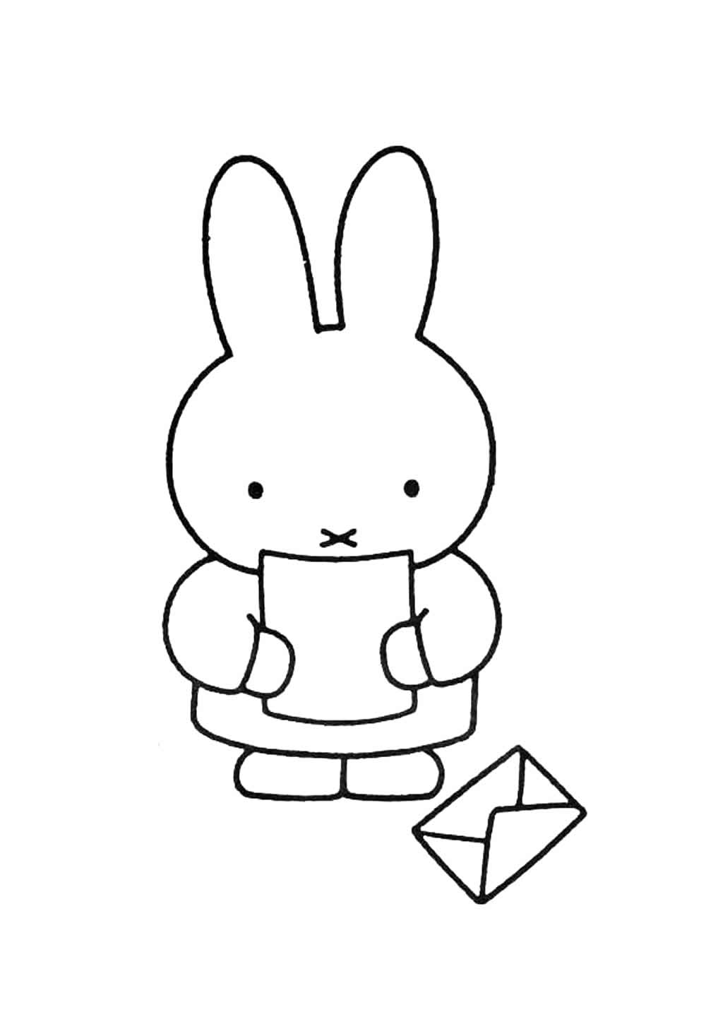 Desenho da Miffy para colorir