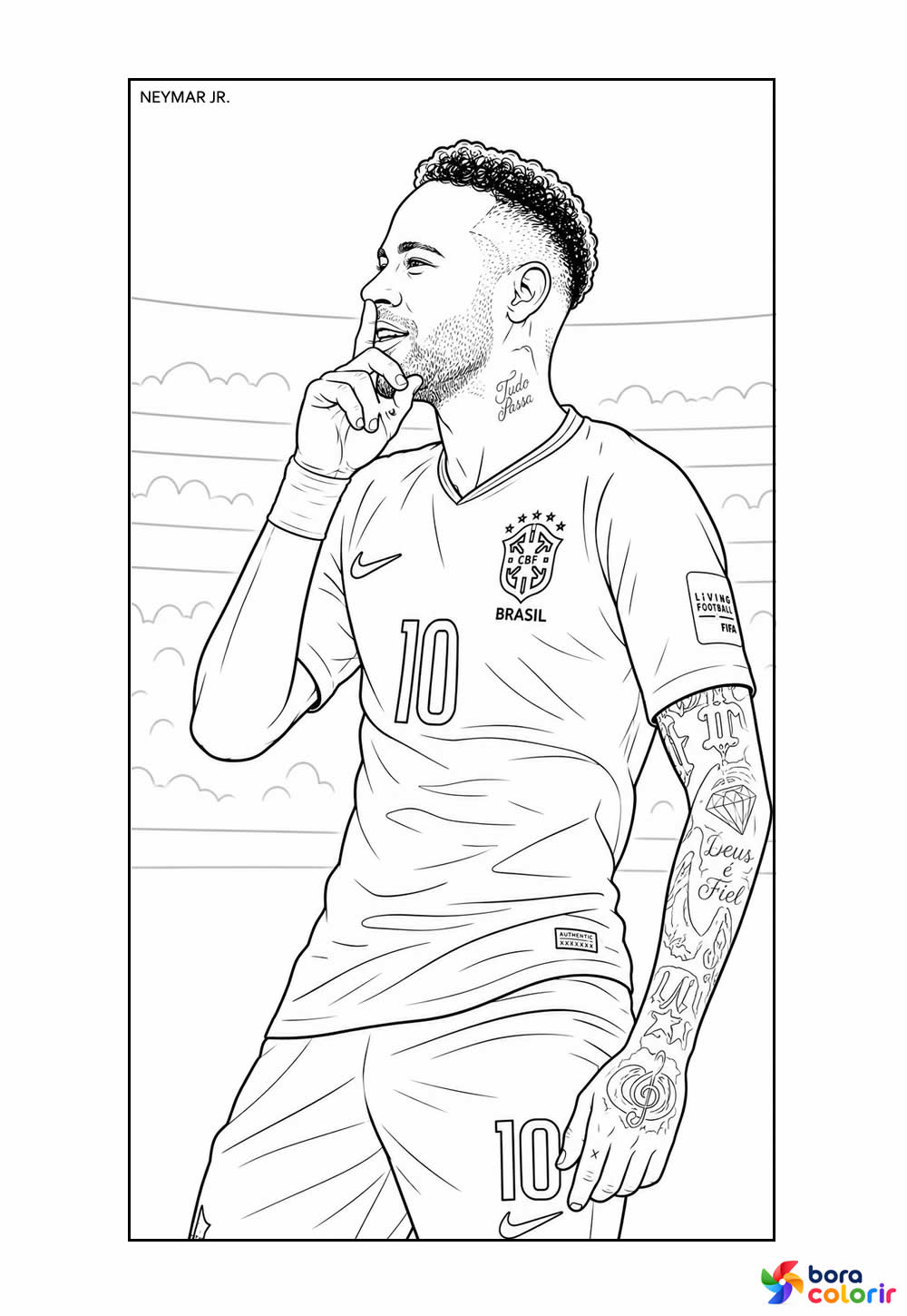 Neymar na Seleção Brasileira para pintar