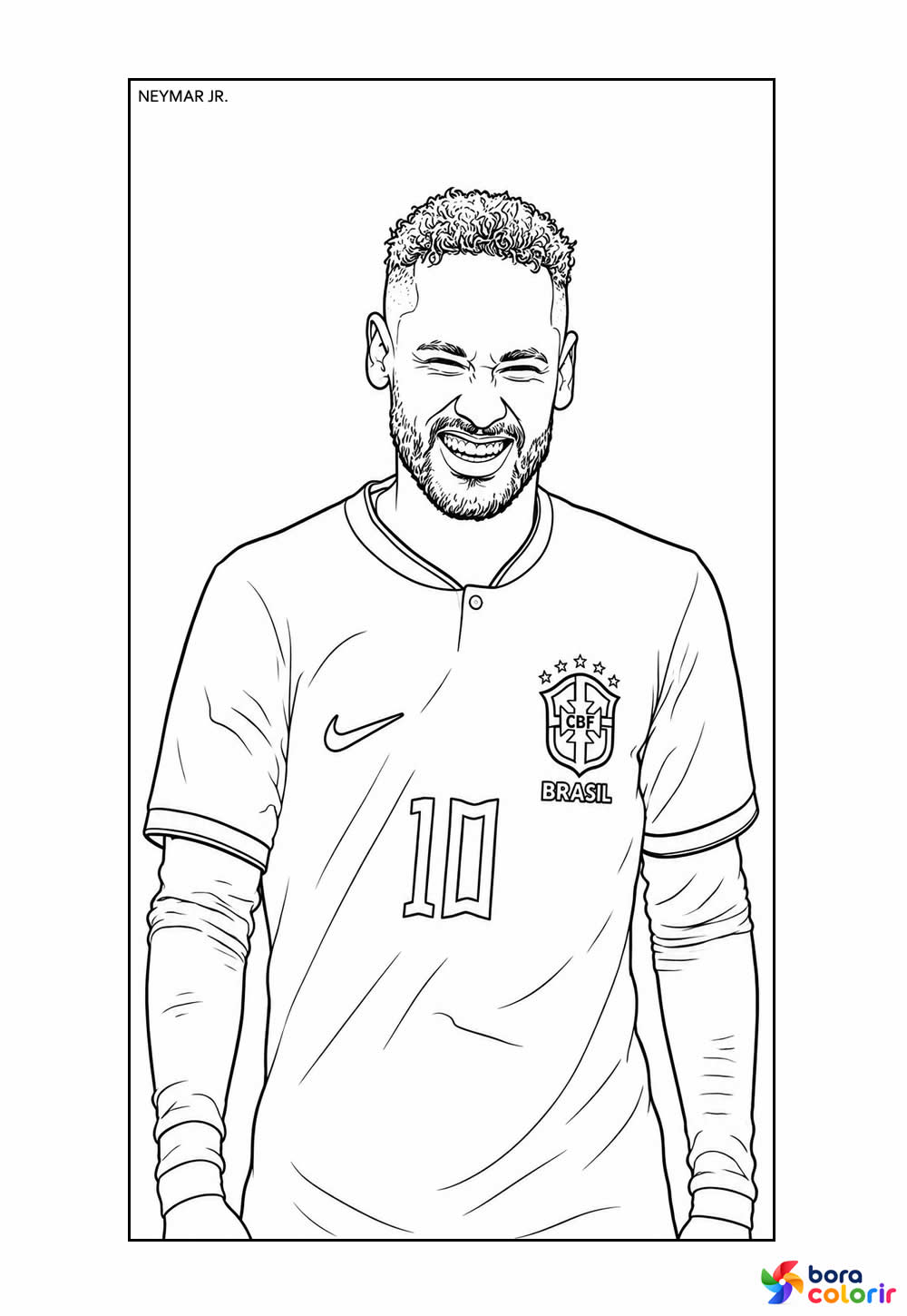 Neymar para colorir