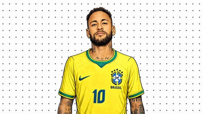 Desenhos de Neymar para colorir