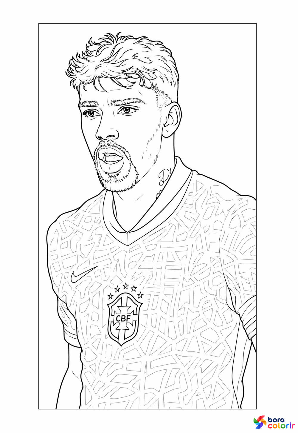 Lucas Paquetá para colorir - Brasil