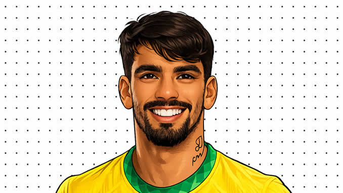 Desenhos de Lucas Paquetá para colorir