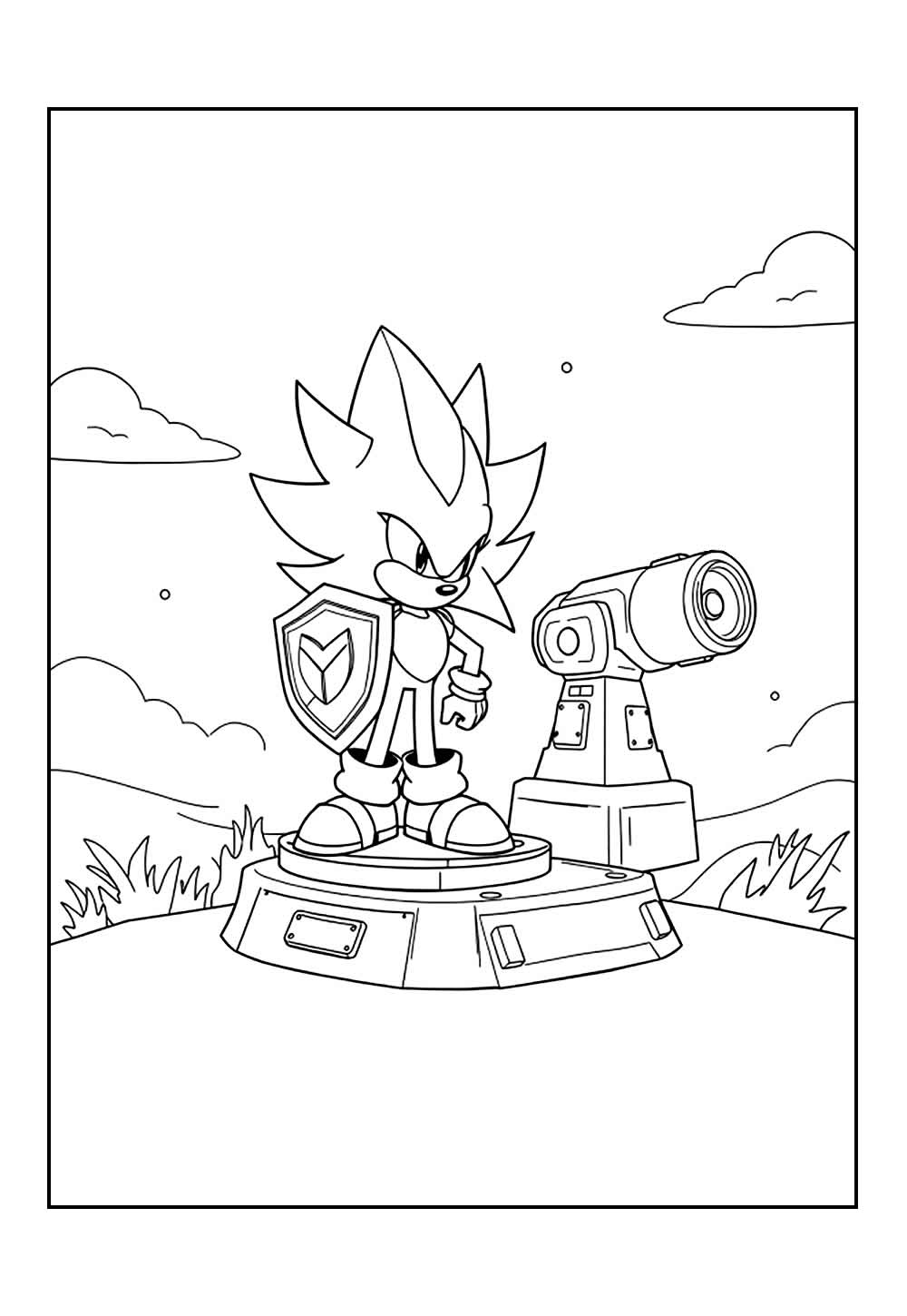 Desenho de Sonic Superstars para colorir