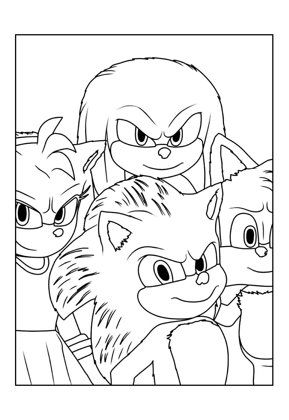 Desenho de Sonic Superstars para colorir