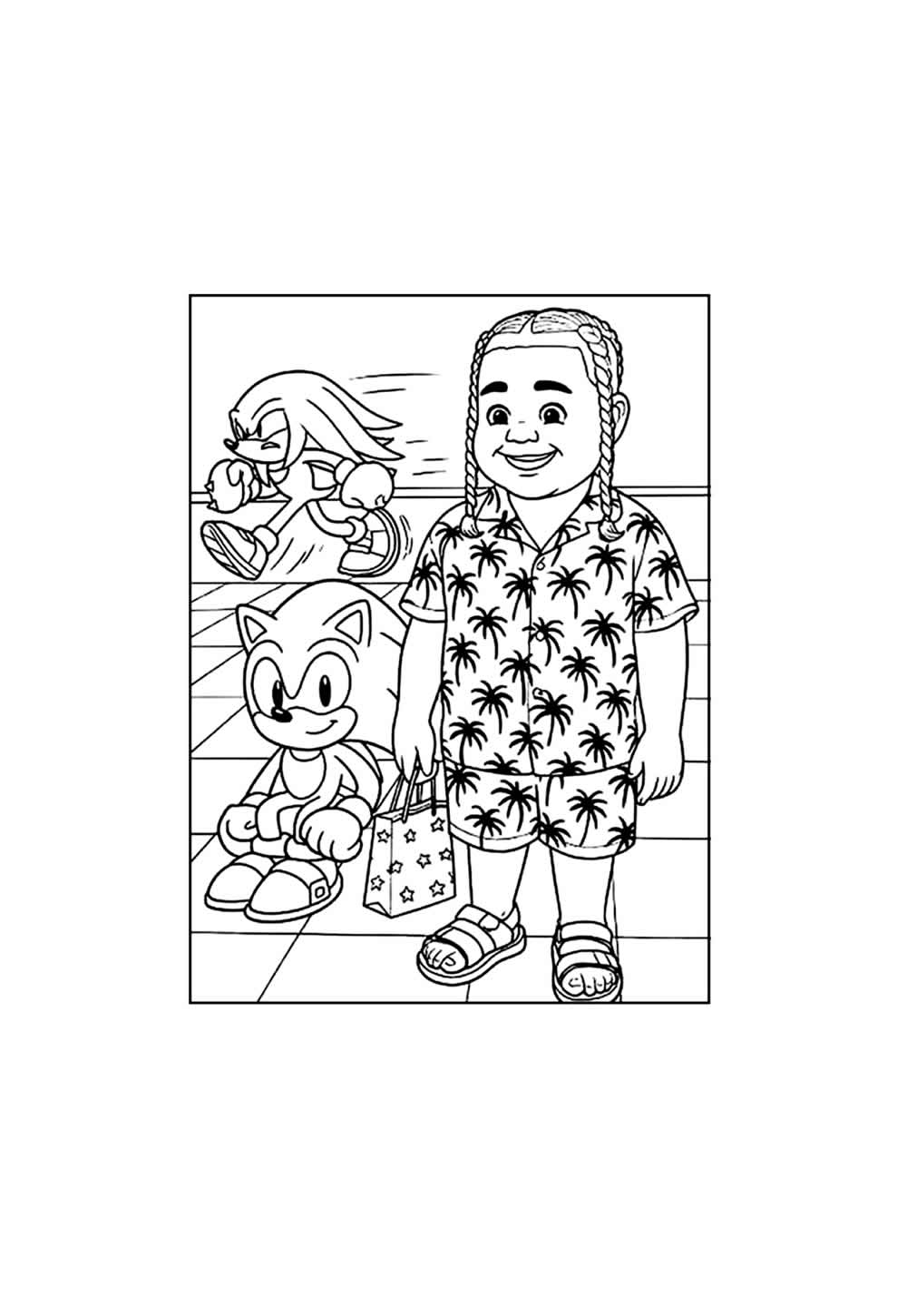 Desenho de Sonic Superstars para colorir