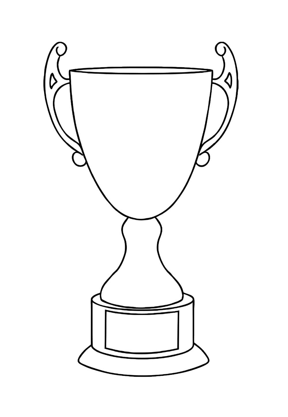 Desenho de Taça de Campeão para colorir
