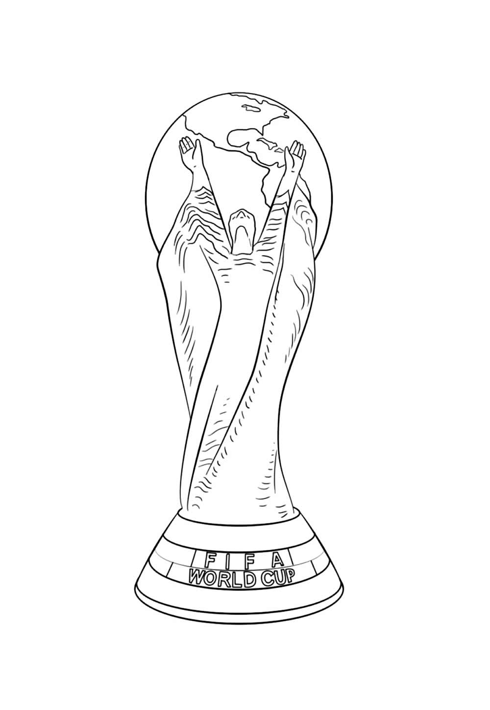 Desenho de Taça de Campeão - Troféu - Copa do Mundo